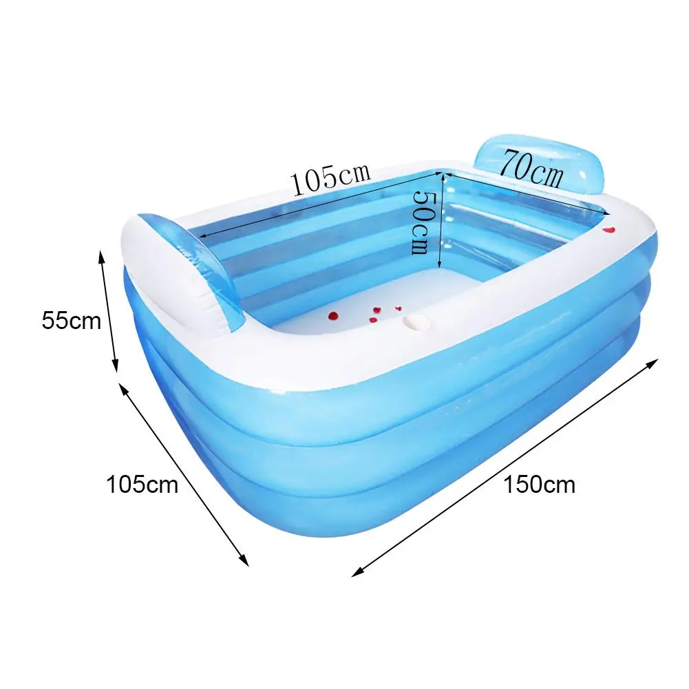 

Children Inflatable Pool Bathing Tub Kid Home Outdoor Family Large Swimming Pool Inflatable Square Swimming Pool Play Water