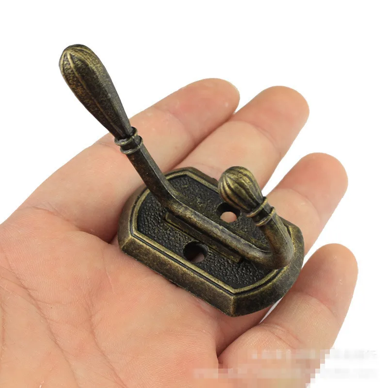 6 шт. мебельная фурнитура античные Крючки для пальто латунные викторианские