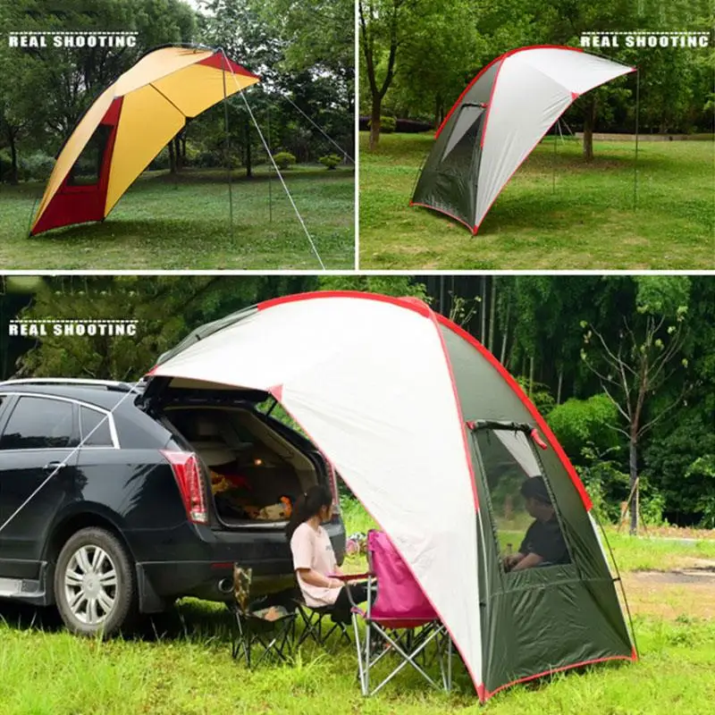 Durable Self-Driving Travelling Bedding Dinner Family Picnic Sunshade Hiking 2 Colors Fiberglass Rod Car Tent Camping |