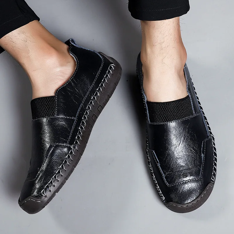 

New Men's Fashion Handmade Sports Shoes Lightweight Breathable Driving Shoes Men's Outdoor Comfortable Casual Running Shoes48