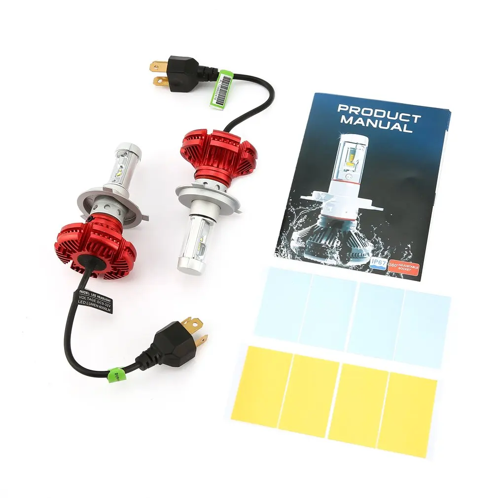 

2 шт. X3 светодиодный головной светильник s Conversion Kit IP67 Водонепроницаемый 50 Вт 6000LM зэс светодиодный головной светильник s светильник источник ...