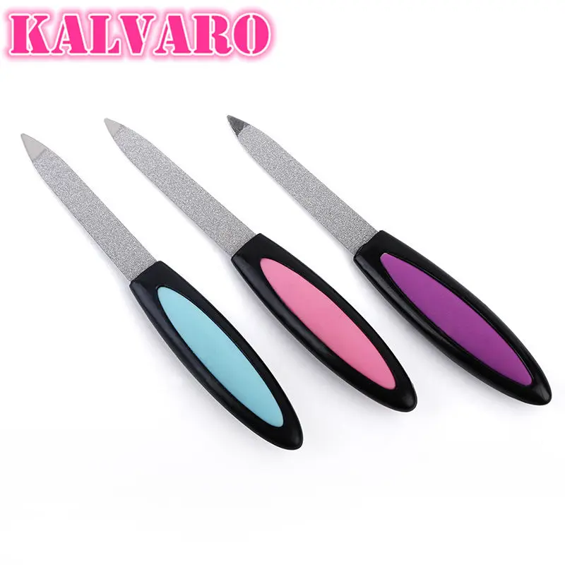 Пилка для ногтей Kalvaro 1 шт. отшелушивающая из нержавеющей стали с металлическим