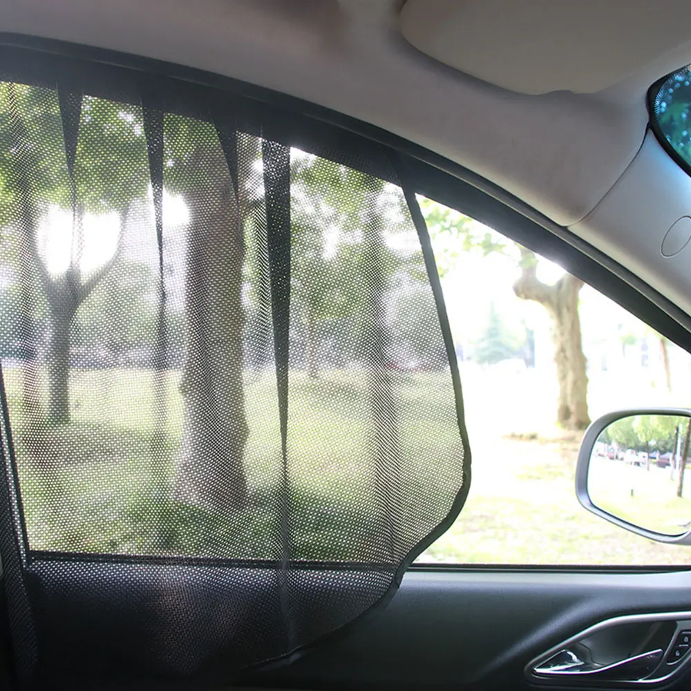 

2pcs Magnetic Car Sunshade Side Window Curtain Sun UV Protection Car Curtains Windshield Sun Shade Mesh Car Interior