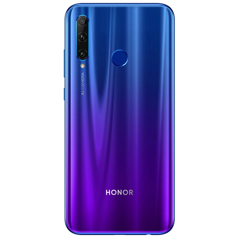 4GB 128GB Blue Honor 20 Lite, 4 Гб, 128 ГБ, Honor 10i, глобальная версия AI, камера с тройным объективом, 6,21 дюйма, FHD+ Разблокировка по отпечатку пальца - Цвет: 4GB 128GB Blue