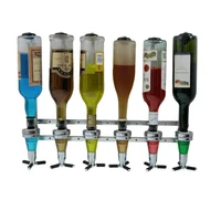 aluminum 6 bottle wall mounted quantitative pourer bar wine holder shots stand cocktail liquor drinks dispenser bar beer soda