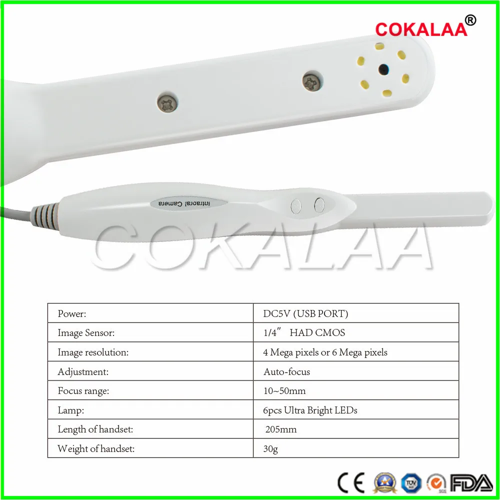 COKALAA 6 мегапикселей Стоматологическая внутриоральная интраоральная камера с