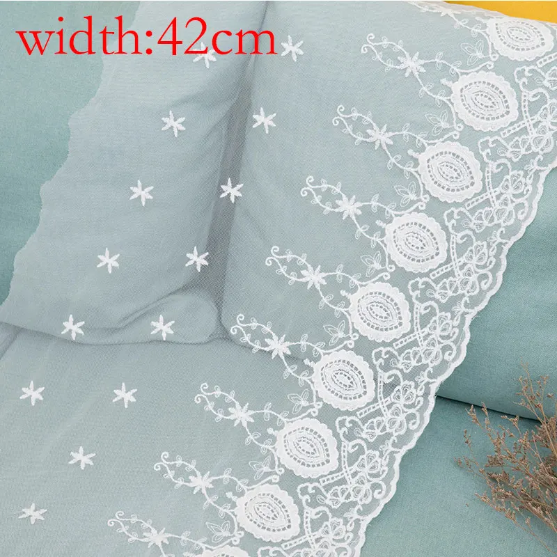 sewing accessories african lace fabric 2yards'lot for garments diy handmade craft ribbon dress Decoration supplies white | Дом и сад