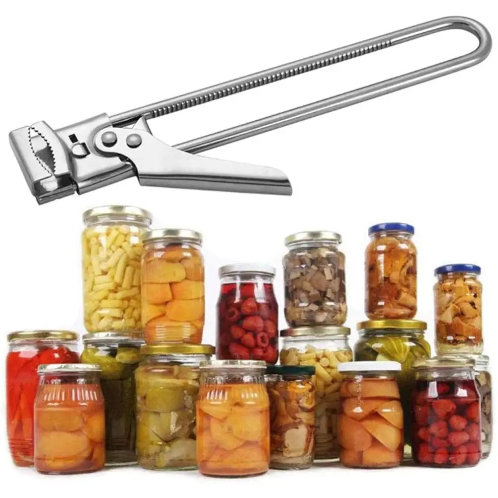 

Multifunctional Stainless Steel Bottle Opener Adjustable Manual Jar Lid Gripper For Kitchen Cans And Bottles Kitchen Supplies