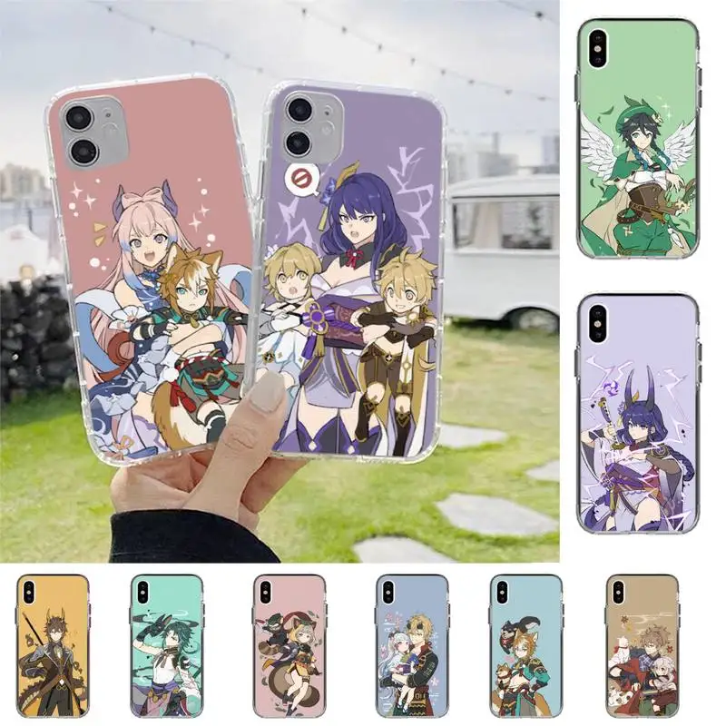 

Top Genshin Impact Phone Case For iPhone X XS MAX 6 6s 7 7plus 8 8Plus 5S SE 2020 XR 11 11pro max