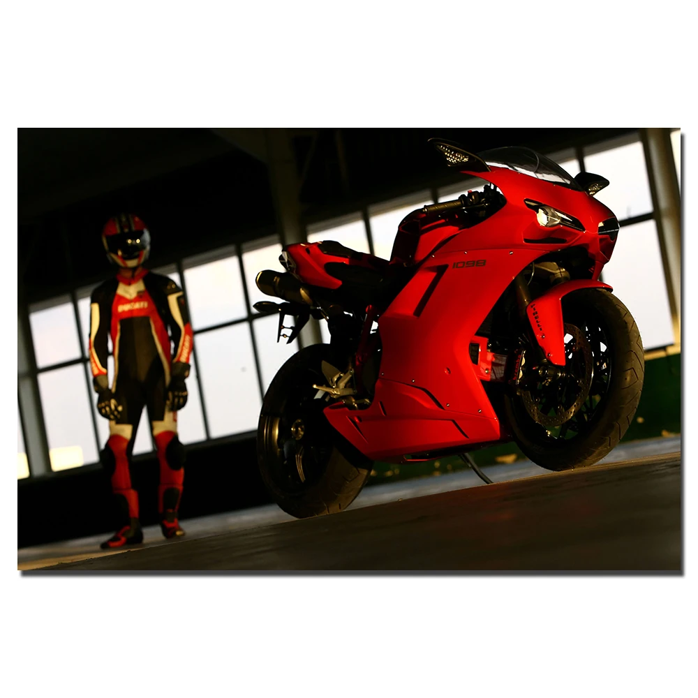 Ducati 1098 постер для Спортивного Велосипеда настенные картины гостиной холст