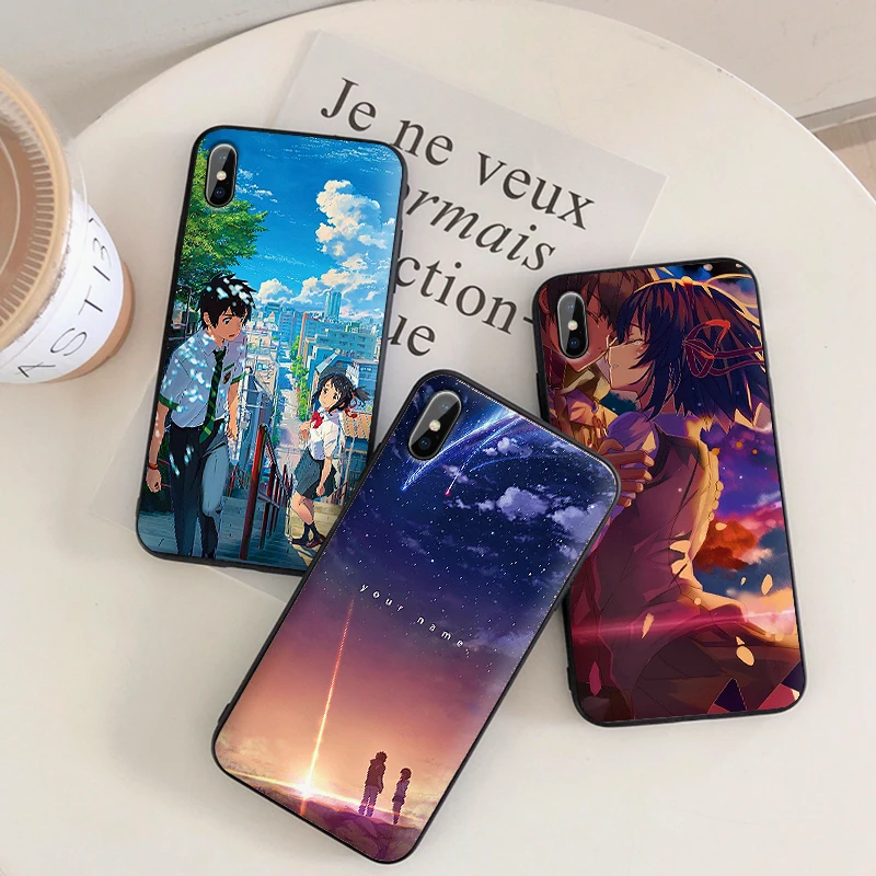 Cases For iPhone XR XS Max X 6 6S 7 8 Plus Your name anime Soft IMD Phone Back Cover Gift | Мобильные телефоны и