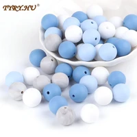 tyry hu 500pcs silicone beads baby teething beads necklace food grade mom nursing diy jewelry baby teethers baby products