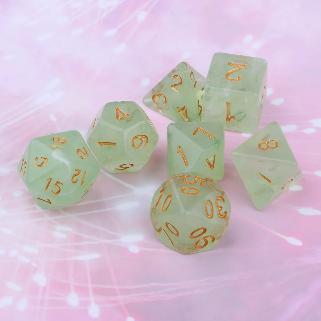 7 шт./компл. многогранная Туманность игра в кости акриловая D4 D6 D8 D20 D & TRPG ролевая