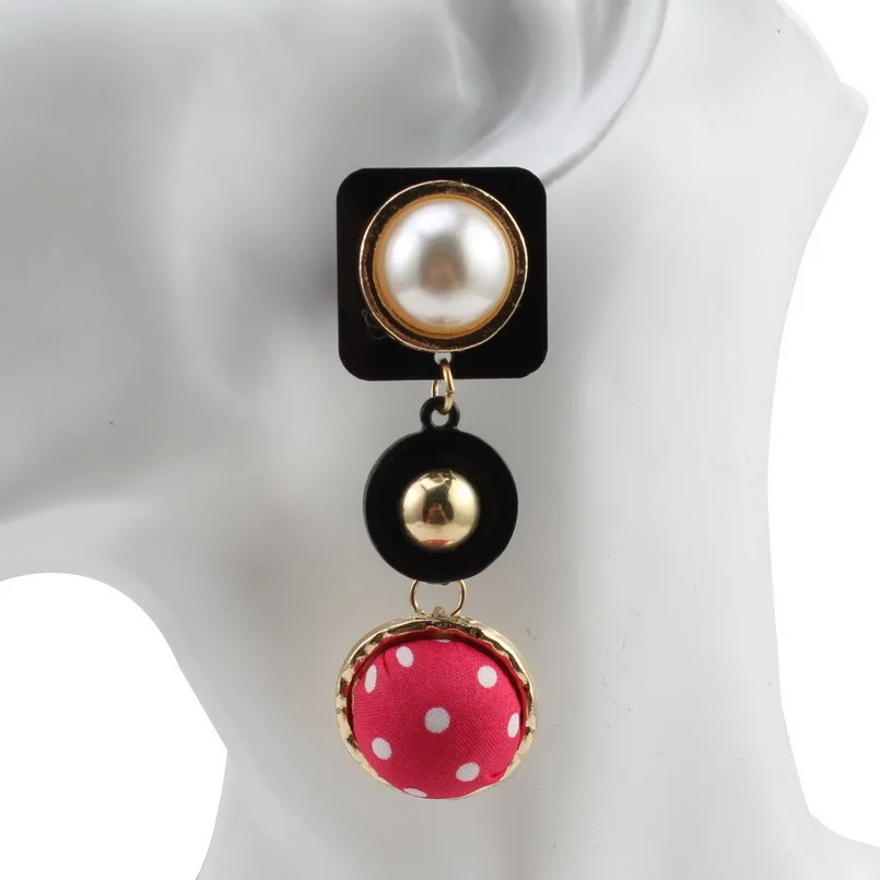 Florosy сплав металлический шарик подвеска массивные Висячие серьги для женщин с