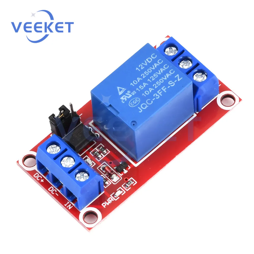 

12V Relay Module 1 Channel Optocoupler Isolation High and Low Level Trigger Power Supply Module For Arduino