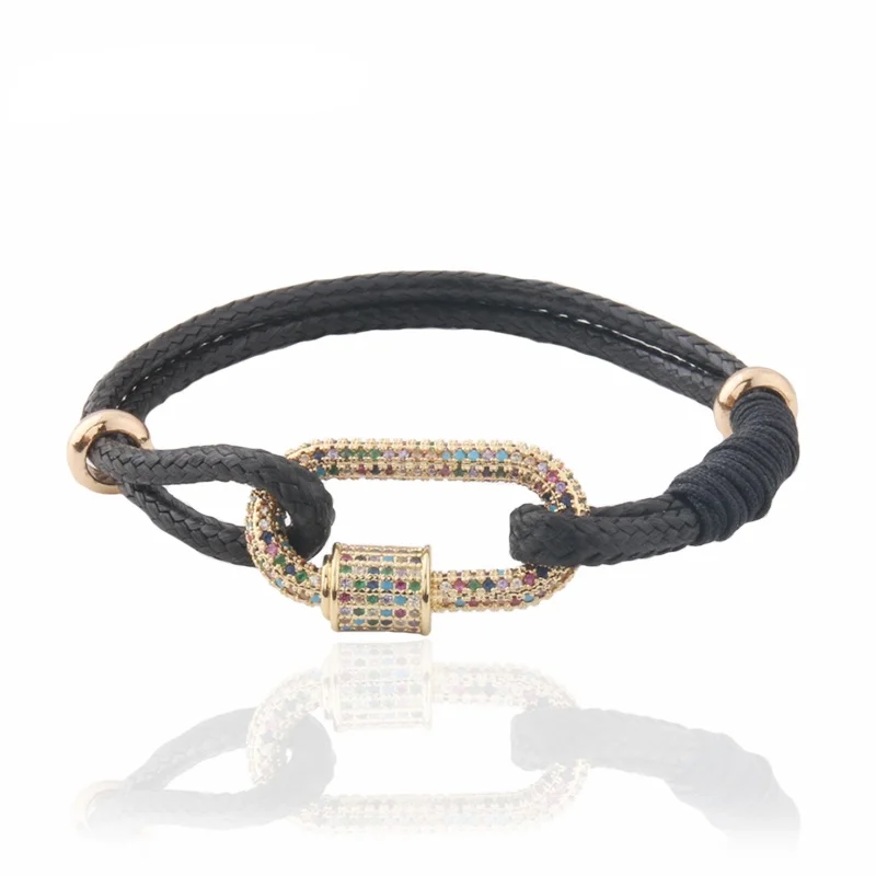

Zircon Bracelet Bohemian Bracelets For Women Rope knotted Jewelry Pulseras Insta