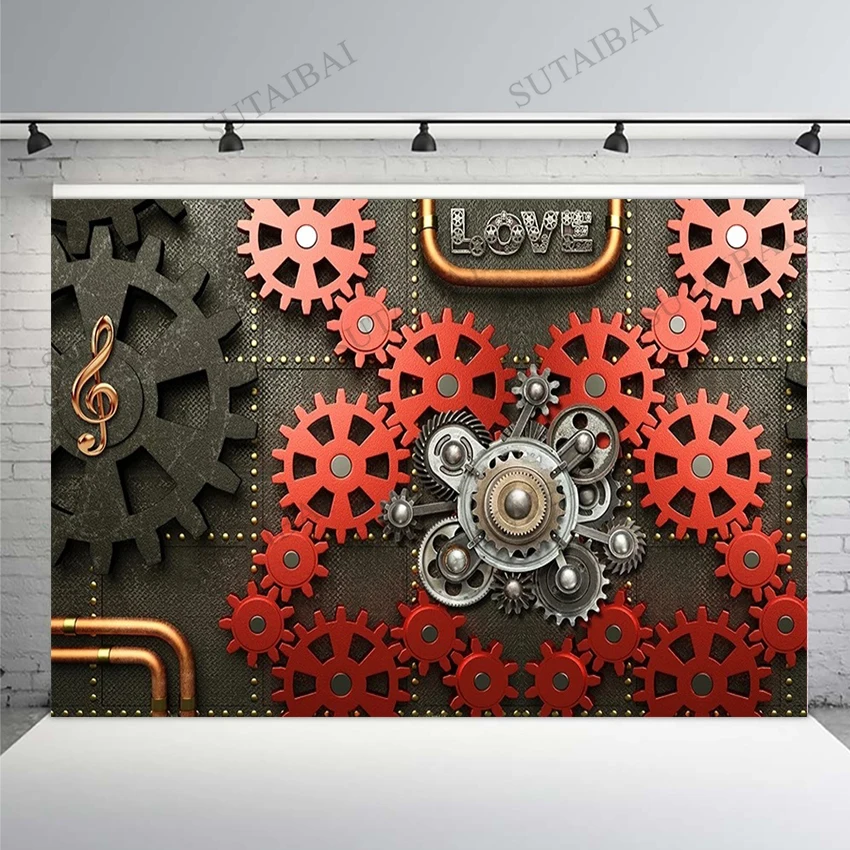 

Оборудование для производства Шестерни Ретро Ностальгический плакат обои настенные механические часы Шестерни s для фотосъемки с изображе...