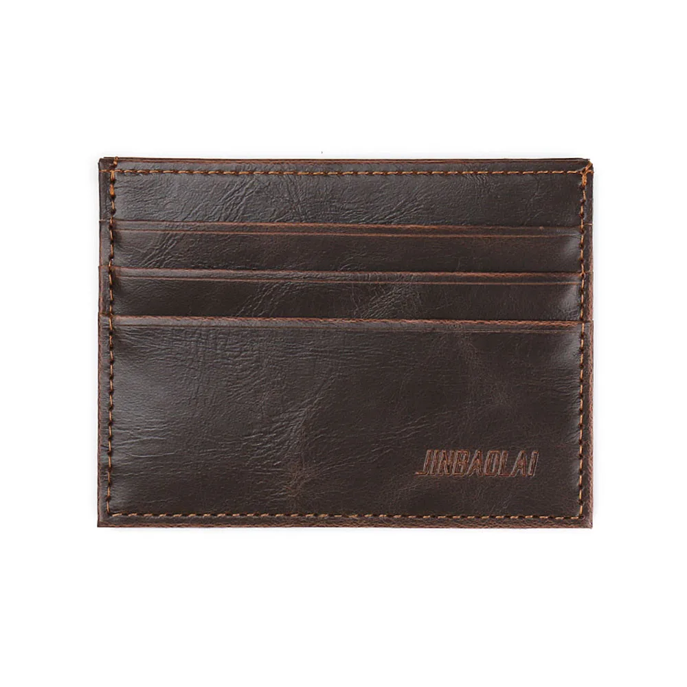 

Fashion Retro Men Leather Wallet Thin Men Credit Card Holder Wallet Blocking Purse Wallet For Men Portefeuille Pour Hommes
