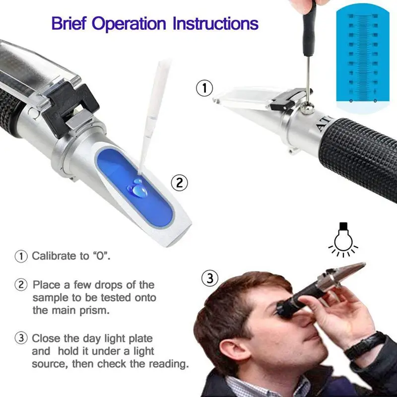 New Salinity Refractometer For Seawater And Marine Fishkeeping Aquarium 0-100 Ppt With Automatic Temperature Compensation | Инструменты