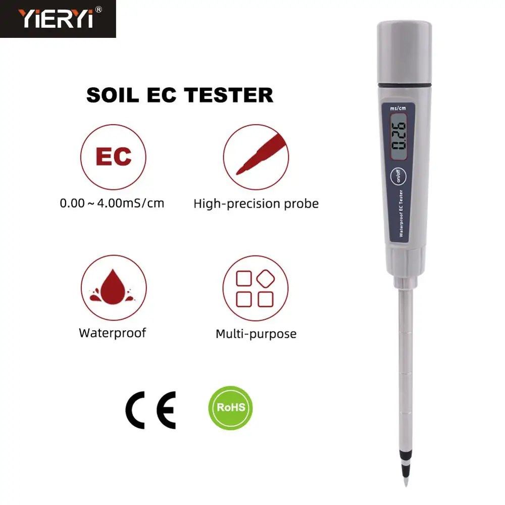 

Soil EC Tester EC-316 Direct ATC 0-4.00 mS/cm digital LCD Aquarium swimming pool hydroponic laboratory Conductivity Meter