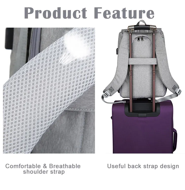 Детская сумка USB перезаряжаемая для мам рюкзак подгузников большая