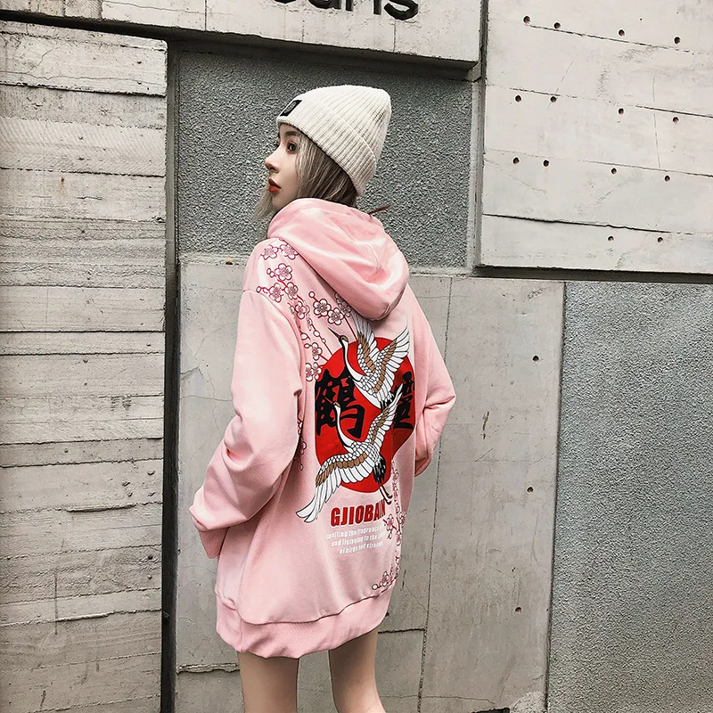 2019 толстовки Толстовка Хип Хоп Мужская китайская Harajuku уличная кран цветочный