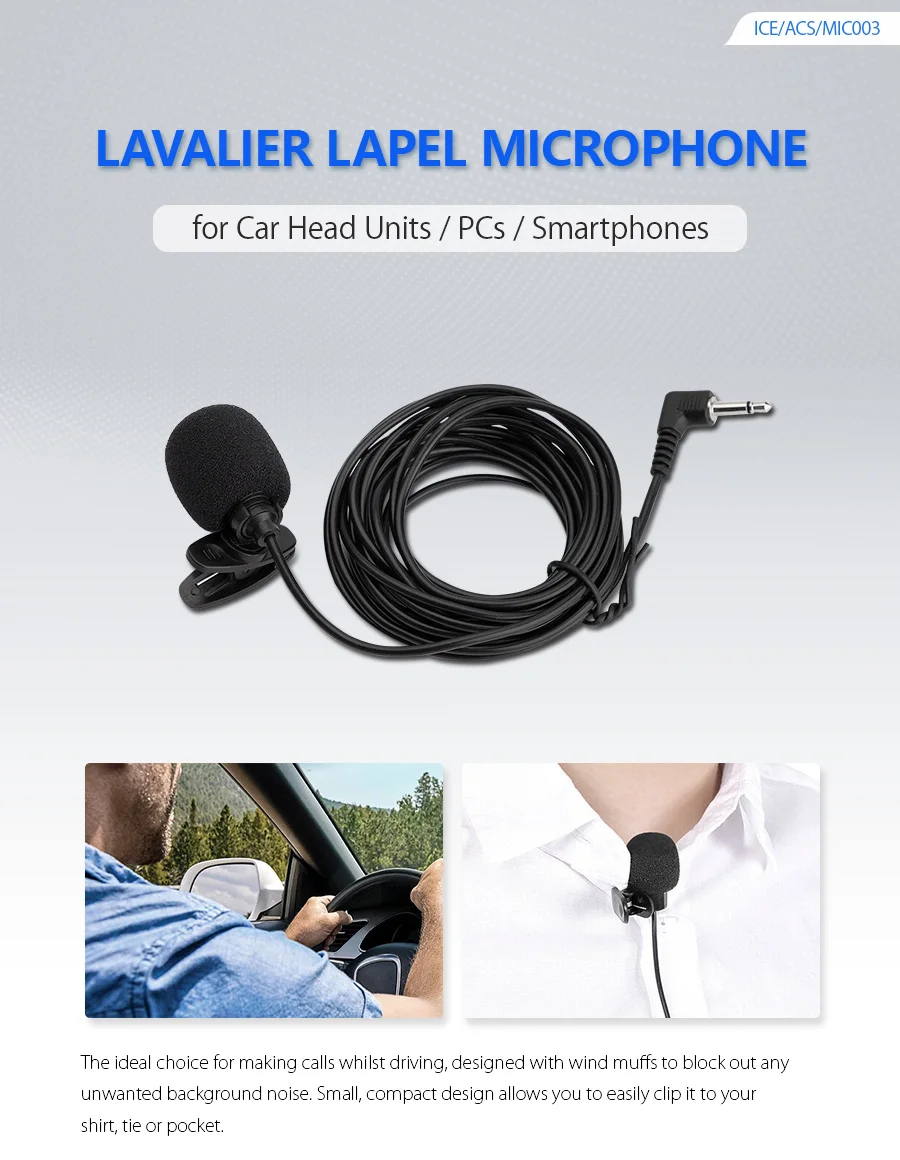 XTRONS MIC001& MIC002& MIC003 Комплект внешних микрофонов для автомобильного DVD плеера