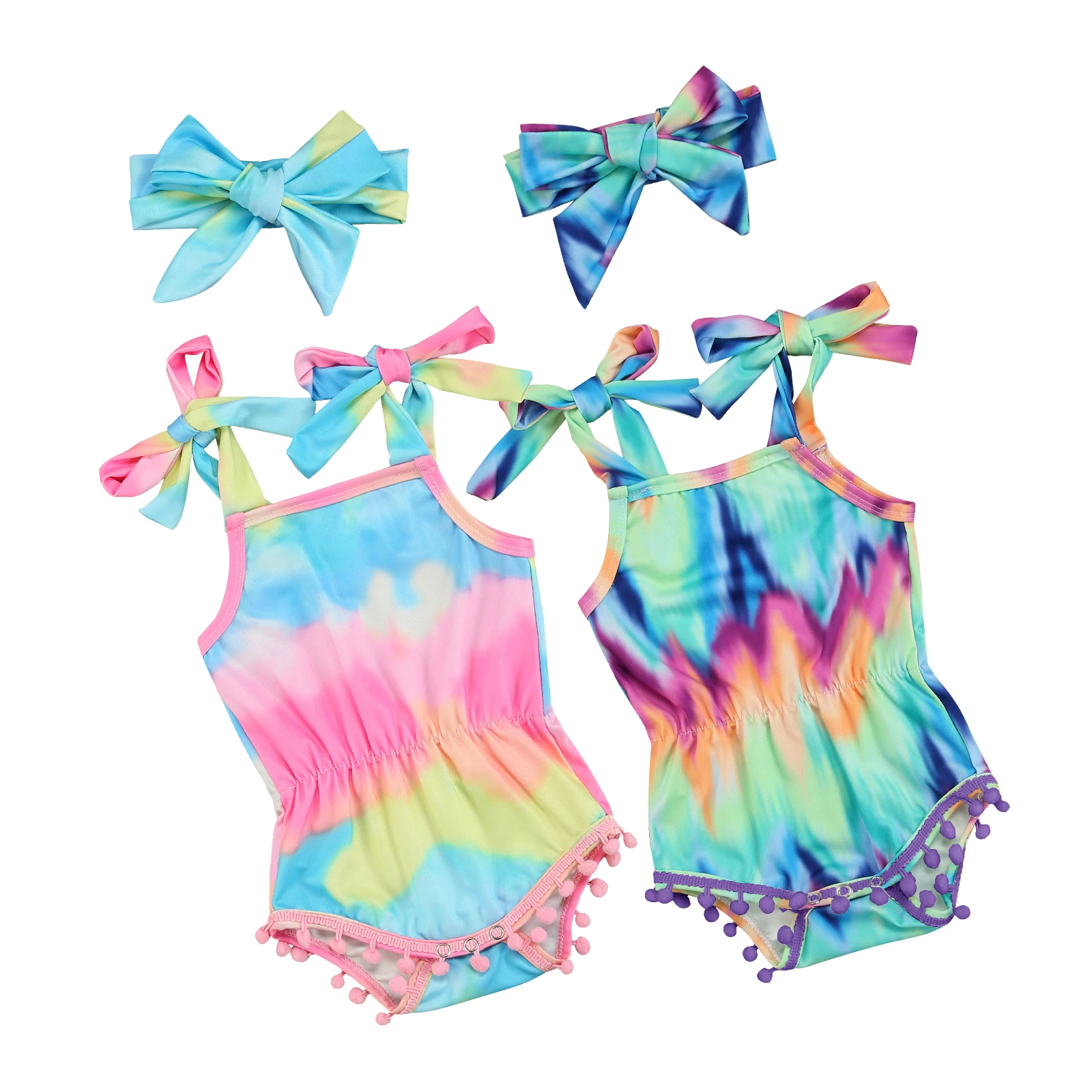 

Детский комбинезон с принтом в виде краски для девочек