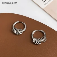 shangzhihua hip hop cool street trend earrings for womens 2021 new fashion circle earrings with unusual jewelry accessories