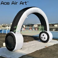 4 2m high 3m width largeinflatable headphone earphone replicas archway for advertisingmusic events decoration