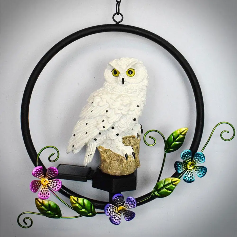 New LED Solar Light Owl Resin Easy To Install Waterproof Hang For Garden Lawn | Лампы и освещение