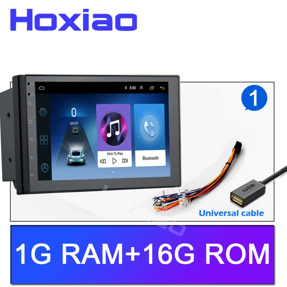 Автомагнитола 2 Din Android GPS навигация Автомагнитола стерео " Wifi Bluetooth USB аудио 2DIN универсальный мультимедийный автомобильный плеер