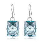 Серьги женские квадратные из серебра 925 пробы с гравировкой