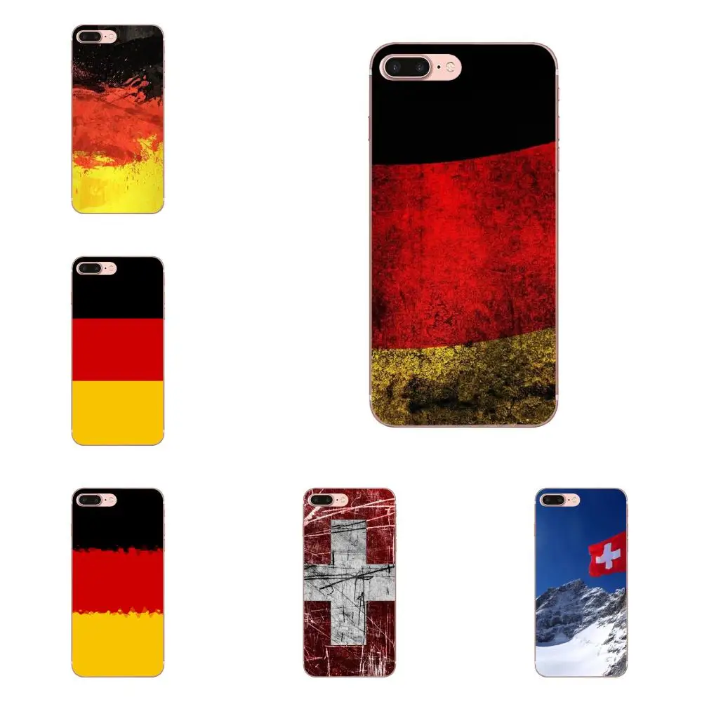 Чешская Республика Швейцария Германия флаг Diy для Apple iPhone 4 4S 5 5C 5S SE SE2 6 6S 7 8 11 Plus Pro X