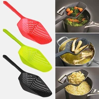 large nylon filter spoon colander kitchen accessories gadget drain vegetable water kitchenware cooking kichen strainer black
