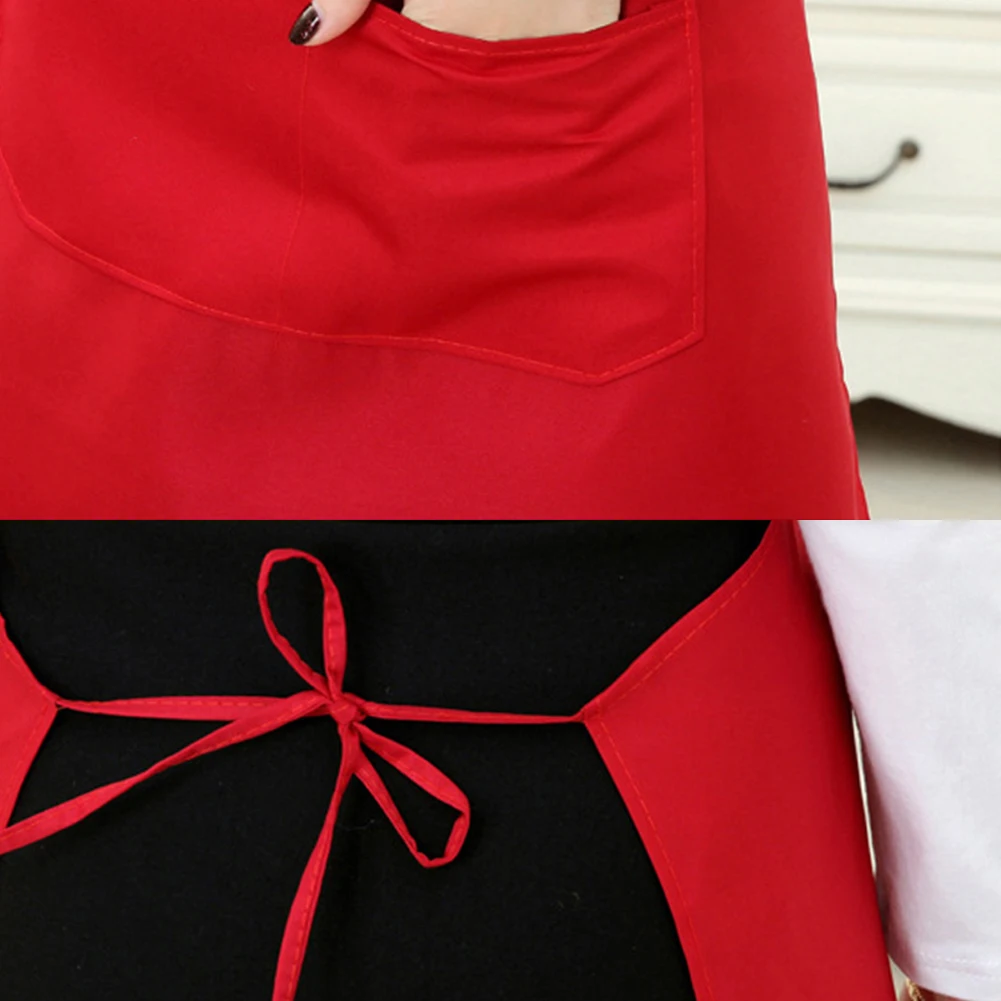 Однотонный маслостойкий защитный фартук для готовки шеф-повара официанта кафе |