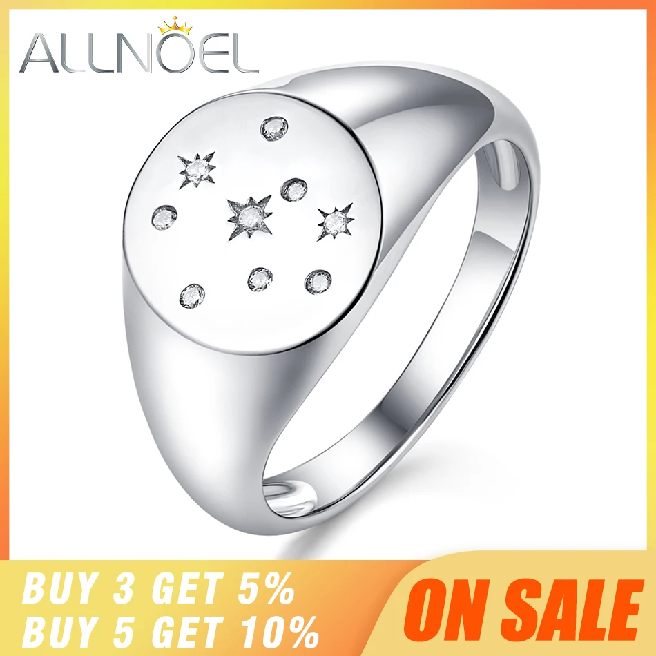 ALLNOEL,, 925 пробы, серебряное кольцо для женщин, изготовлено вручную, циркон, бриллиант, драгоценный камень, печать, печать, золотые ювелирные кольца, новинка