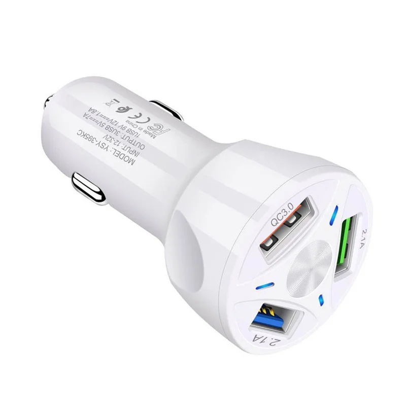 Tongdaytech QC 4,0 3,0 Usb Автомобильное зарядное устройство Быстрая зарядка зарядное устройство для мобильного телефона 3 порта USB быстрое автомобильное зарядное устройство для iPhone samsung планшета