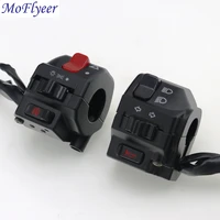 moflyeer motorcycle handlebar switch 78inch 22mm 1 pair headlight control turn signal horn switches control switch left right