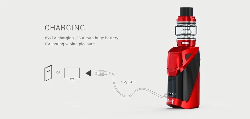 Подарок 5 шт катушек! VAPTIO супер летучая мышь 220 Вт Vape набор электронных сигарет 220 Вт коробка мод 2,0/5,0 мл бак Vape мод без батареи