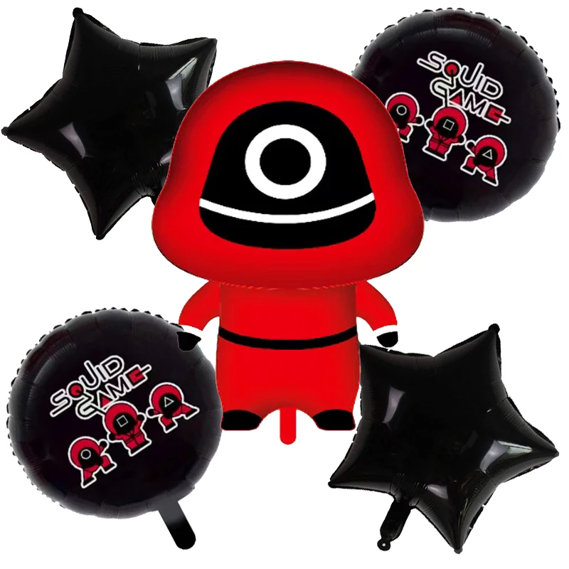 Новая игра кальмар украшение для вечеринки в честь Дня Рождения наклейка-баннер