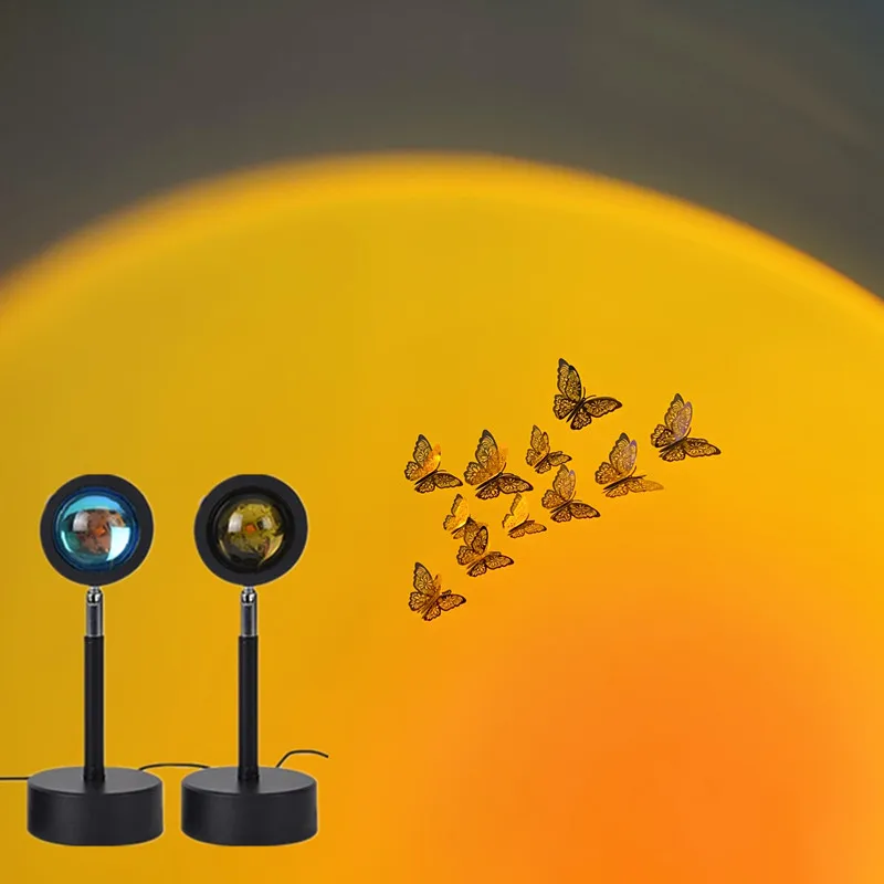 Sunset Projection Night Light Background Galaxy Projector Atmosphere Rainbow Lamp Decoration Bedroom Decorative |