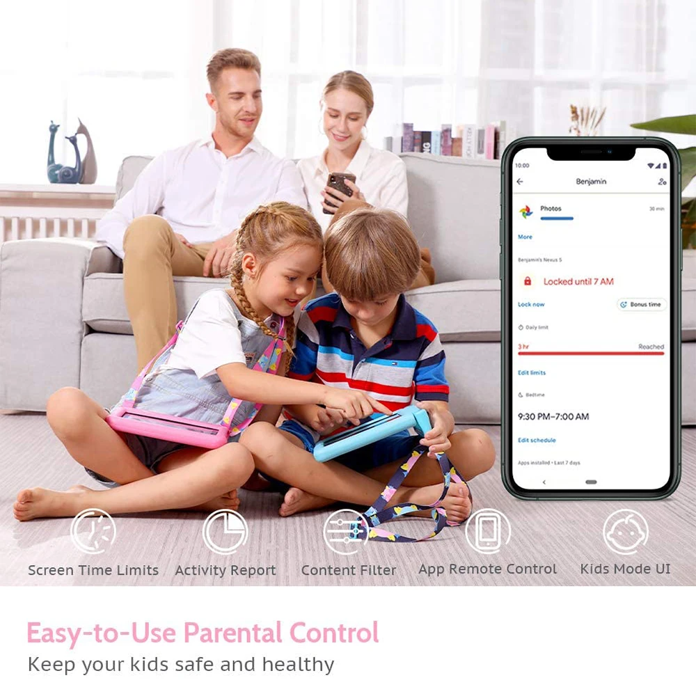 Детский планшет Dragon Touch KidzPad Y88X 10 1 дюйма Android 9 0 2 ГБ + 32 для детей Wi-Fi IPS hd