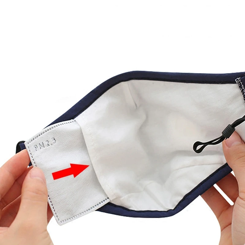 

4pcs Cotton Mask Mouth 3 Layers Face Masks Anti PM2.5 Dust Mouth Mask 8pcs Activated Carbon Filter Mask Fabric Mask Washable