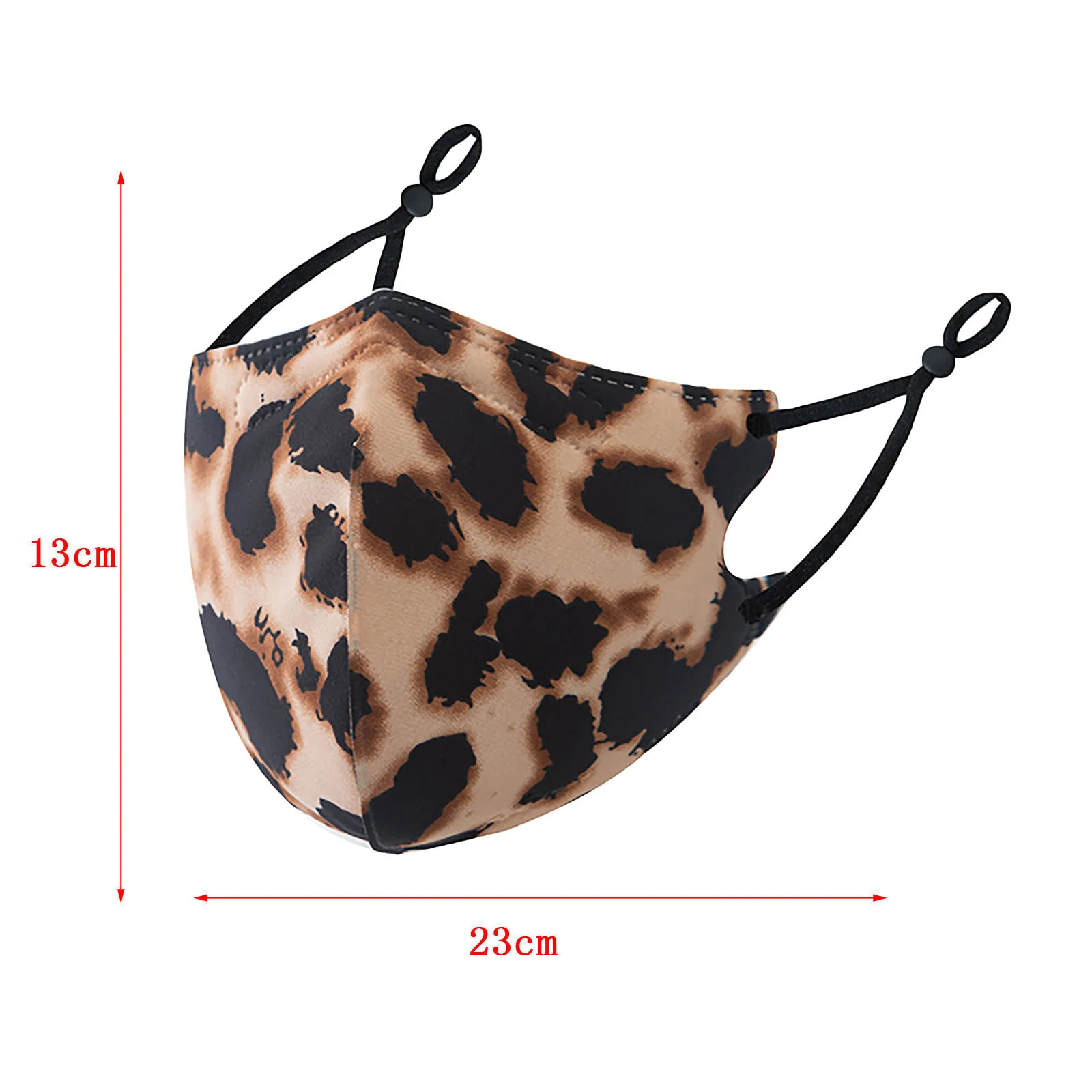

1pc Adult Face Masks Reusable Washable Leopard Print Adjustable Breathable Windproof Protective Mask mascherine cosplay costumes