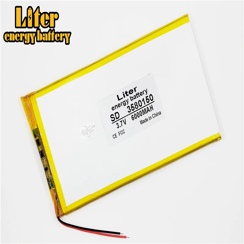 1 шт. большая емкость литий полимерный аккумулятор 3580150 3 7 V 6000MAH портативный