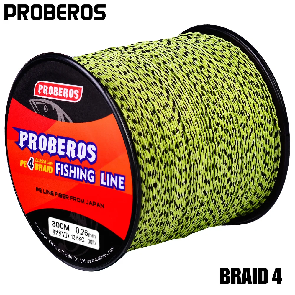 

PROBEROS Brand 300M-500M-1000M Multifilament PE Braided Fishing Line 4 stand 6LB-100LB PE Braided Line