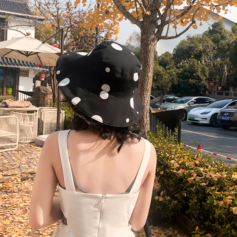 Кепка Женская Солнцезащитная в горошек модная Простая Повседневная Удобная