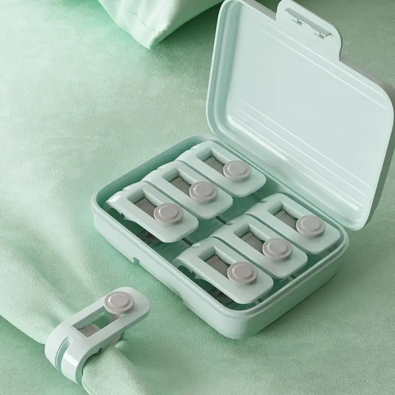 

6 шт./компл. бытовой угловой фиксатор без иглы, Не оставляющий следов зажим, многофункциональный держатель для одеяла, Нескользящая Пряжка д...