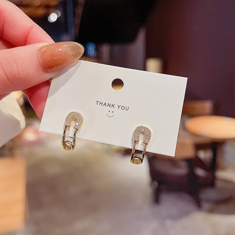 

Прямая поставка, серьги-гвоздики из стерлингового серебра с цирконом, Подарочные ювелирные изделия